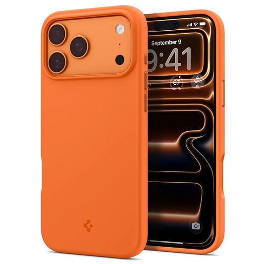 MagSafe-etui til Apple iPhone 17 Pro Max, Spigen, Silicone Fit, Orange