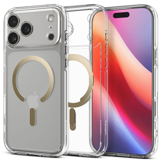 MagSafe cover til Apple iPhone 17 Pro Max, Spigen, Ultra Hybrid, Gennemsigtig Guld