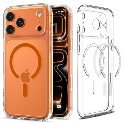 MagSafe cover til Apple iPhone 17 Pro Max, Spigen, Ultra Hybrid, Gennemsigtig Orange