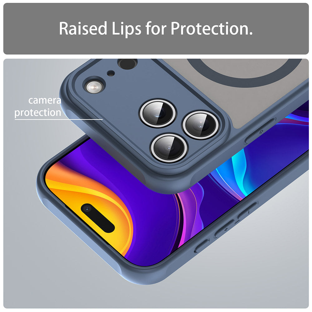 MagSafe cover til Apple iPhone 17 Pro Max, Techsuit, HaloFrost II, Marineblå