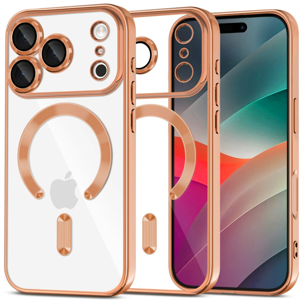 MagSafe cover til Apple iPhone 17 Pro Max, Techsuit, Luxury Crystal, Orange