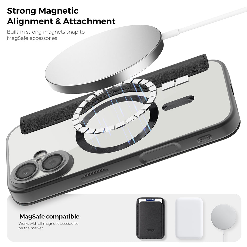 MagSafe cover til Apple iPhone 17 Pro Max, Techsuit, SmartMag Book, Blå
