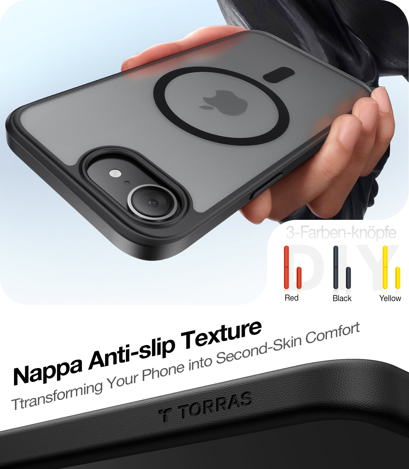 MagSafe cover til Apple iPhone 17 Pro Max, Torras, Guardian, Orange