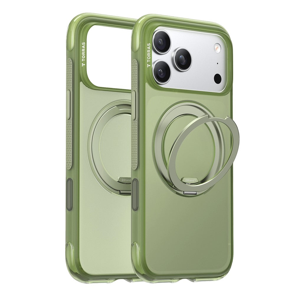 MagSafe-etui til Apple iPhone 17 Pro Max, Torras, Ostand O3 Air, Satin Grøn