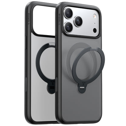 MagSafe cover til Apple iPhone 17 Pro Max, Torras, Ostand Spin, Sort