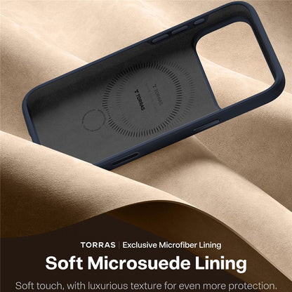 MagSafe cover til Apple iPhone 17 Pro Max, Torras, QPRO Silicone, Blå