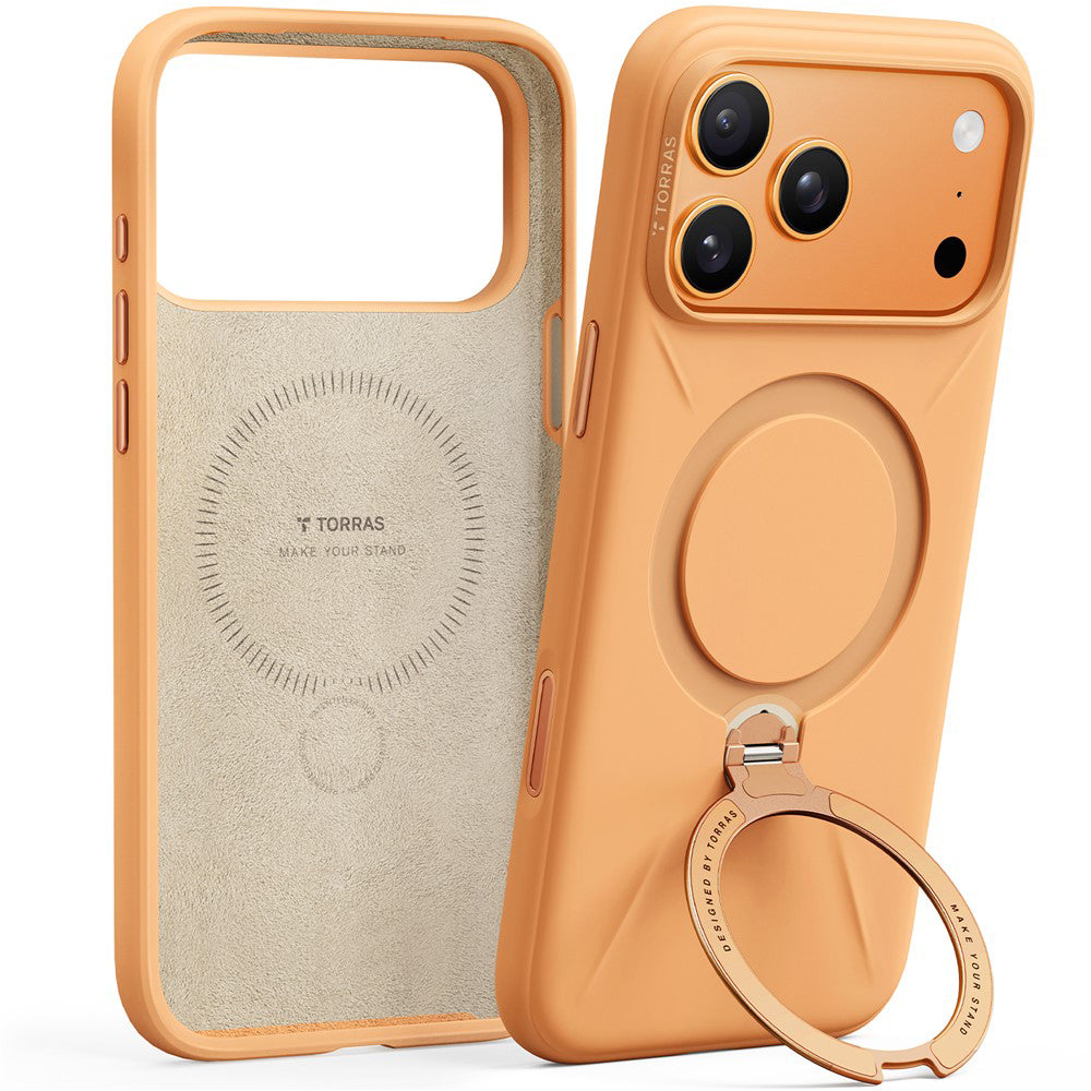 MagSafe cover til Apple iPhone 17 Pro Max, Torras, QPRO Silicone, Orange