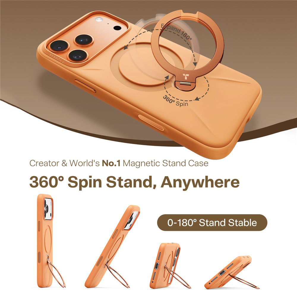 MagSafe cover til Apple iPhone 17 Pro Max, Torras, QPRO Silicone, Orange