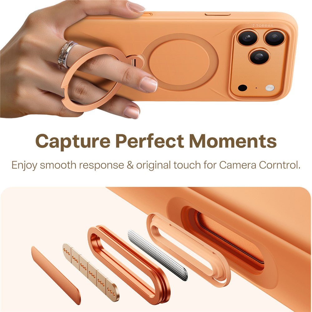 MagSafe cover til Apple iPhone 17 Pro Max, Torras, QPRO Silicone, Orange