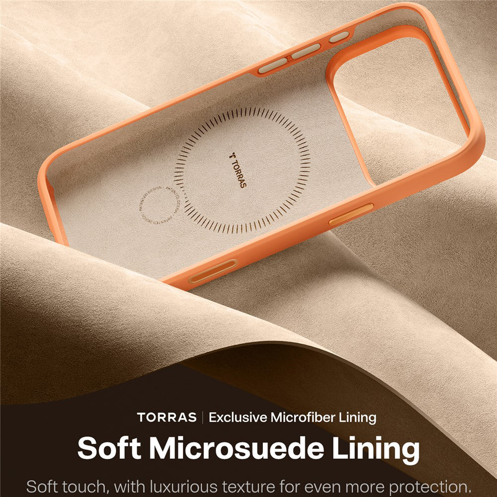 MagSafe cover til Apple iPhone 17 Pro Max, Torras, QPRO Silicone, Orange