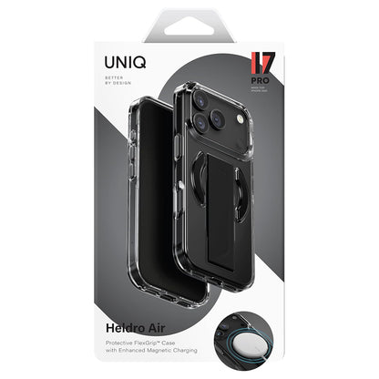 MagSafe cover til Apple iPhone 17 Pro Max, UNIQ, Heldro Air MagClick, Sort