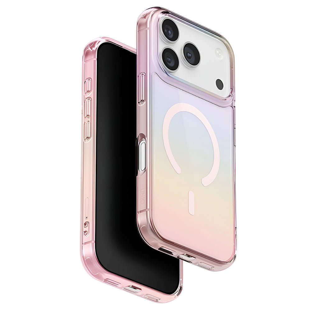MagSafe cover til Apple iPhone 17 Pro Max, UNIQ, Iridescia MagClick, Pastelblå