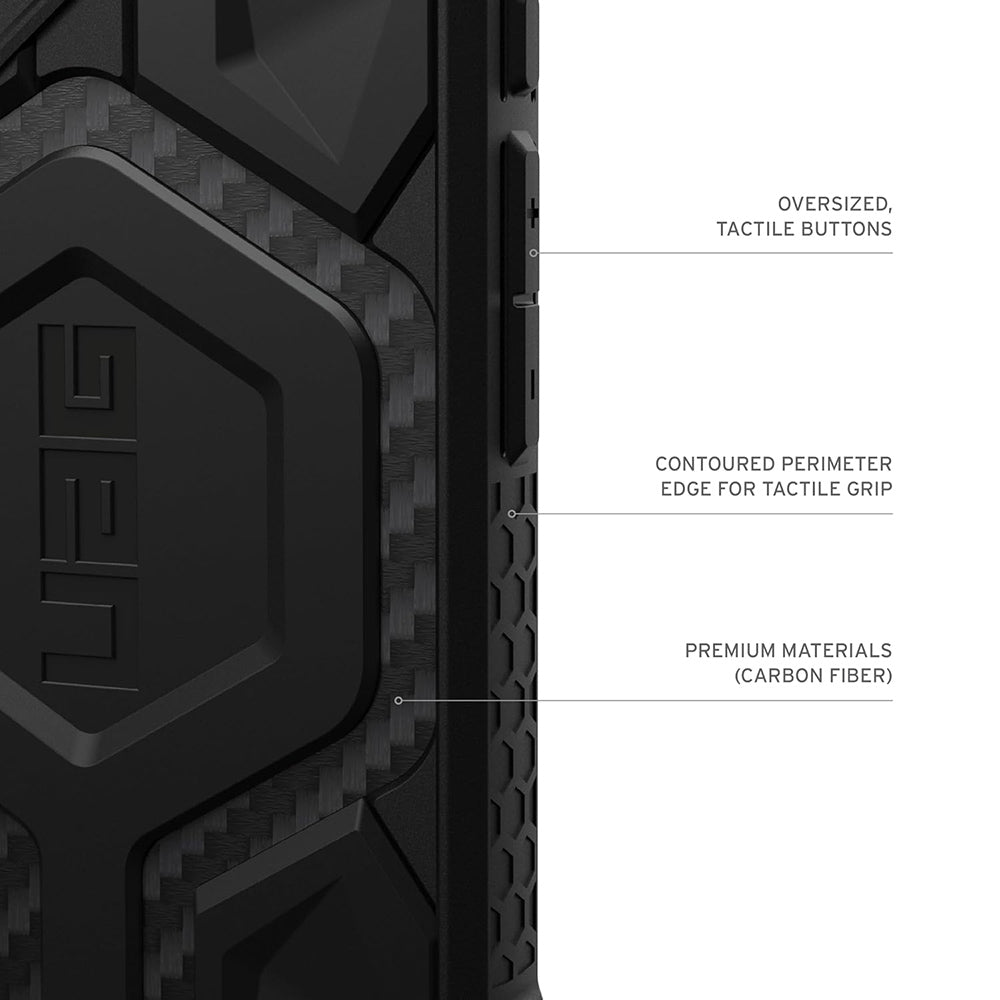 MagSafe cover til Apple iPhone 17 Pro Max, Urban Armor Gear, Monarch Pro Carbon, Sort
