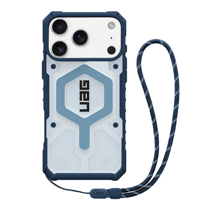 MagSafe cover til Apple iPhone 17 Pro Max, Urban Armor Gear, Pathfinder Clear med snor, Blå