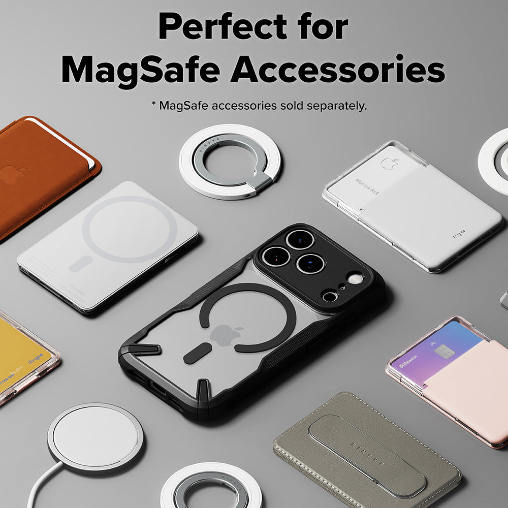 MagSafe cover til Apple iPhone 17 Pro, Ringke, Fusion X, Sort