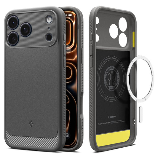 MagSafe cover til Apple iPhone 17 Pro, Spigen, Rugged Armor, Grå