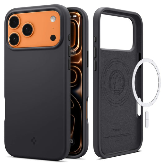 MagSafe cover til Apple iPhone 17 Pro, Spigen, Silicone Fit, Sort
