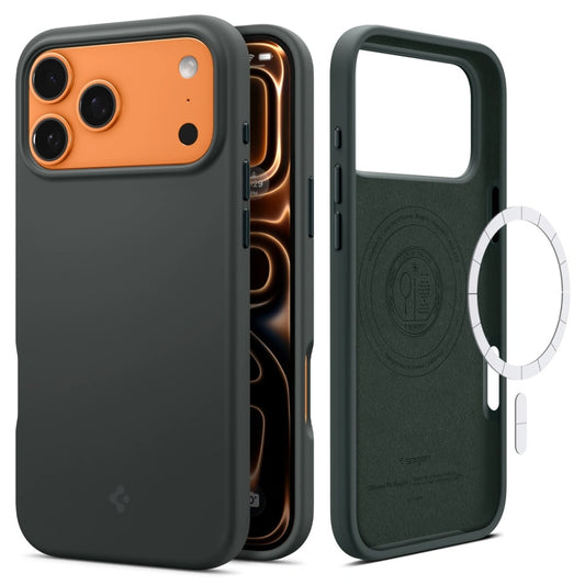 MagSafe cover til Apple iPhone 17 Pro, Spigen, Silicone Fit, Grøn