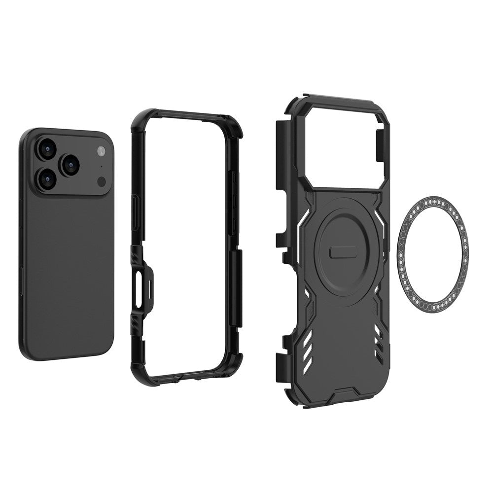 MagSafe cover til Apple iPhone 17 Pro, Techsuit, ArmorMag, Sort