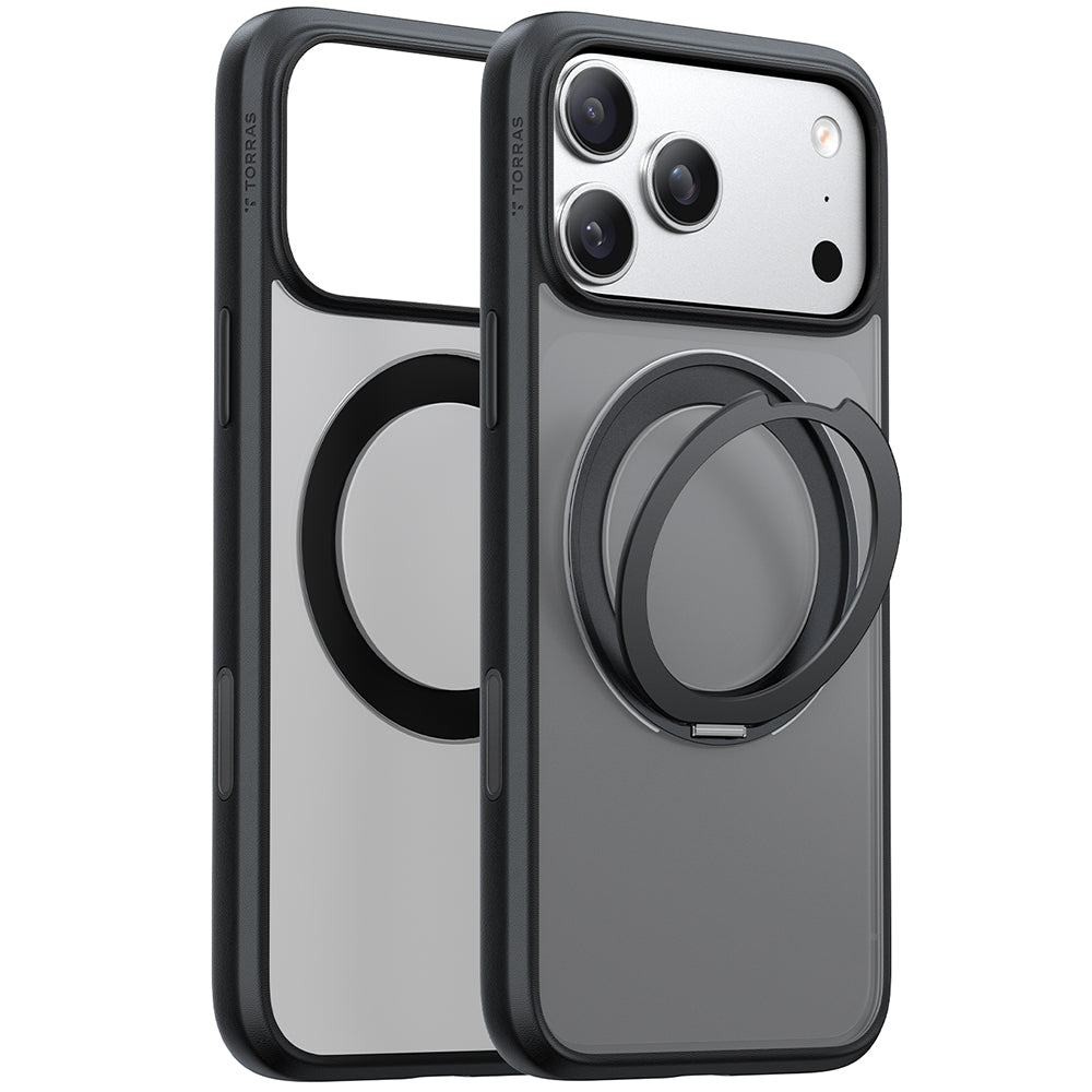 MagSafe cover til Apple iPhone 17 Pro, Torras, Ostand Pro, Sort