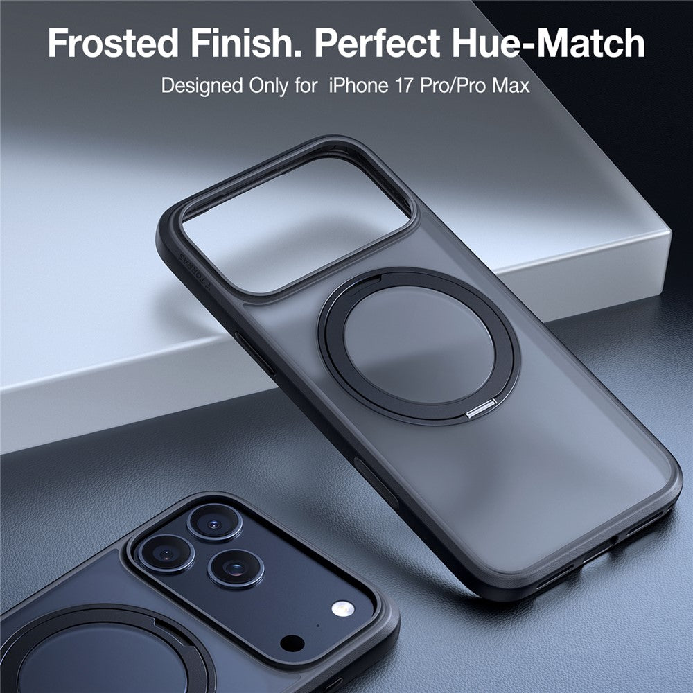 MagSafe cover til Apple iPhone 17 Pro, Torras, Ostand Pro, Sort