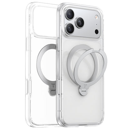 MagSafe cover til Apple iPhone 17 Pro, Torras, Ostand Spin, Gennemsigtig