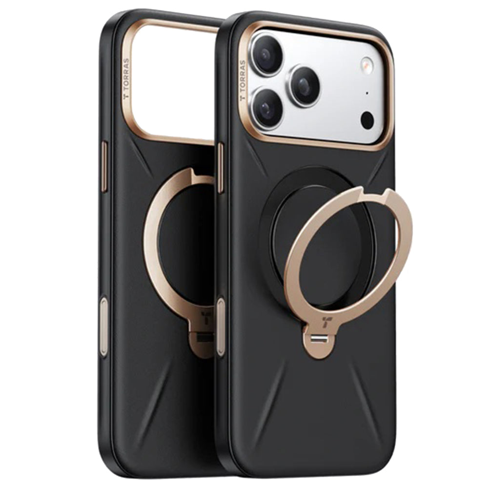 MagSafe cover til Apple iPhone 17 Pro, Torras, QPRO Leather, Sort