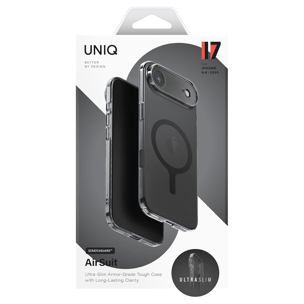 MagSafe cover til Apple iPhone 17 Pro, UNIQ, AirSuit MagClick, Sort