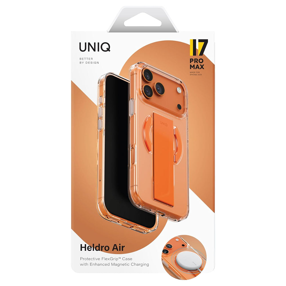 MagSafe cover til Apple iPhone 17 Pro, UNIQ, Heldro Air MagClick, Transparent Grå