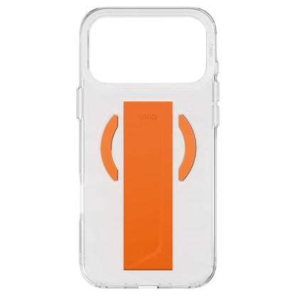 MagSafe cover til Apple iPhone 17 Pro, UNIQ, Heldro Air MagClick, Gennemsigtig Orange