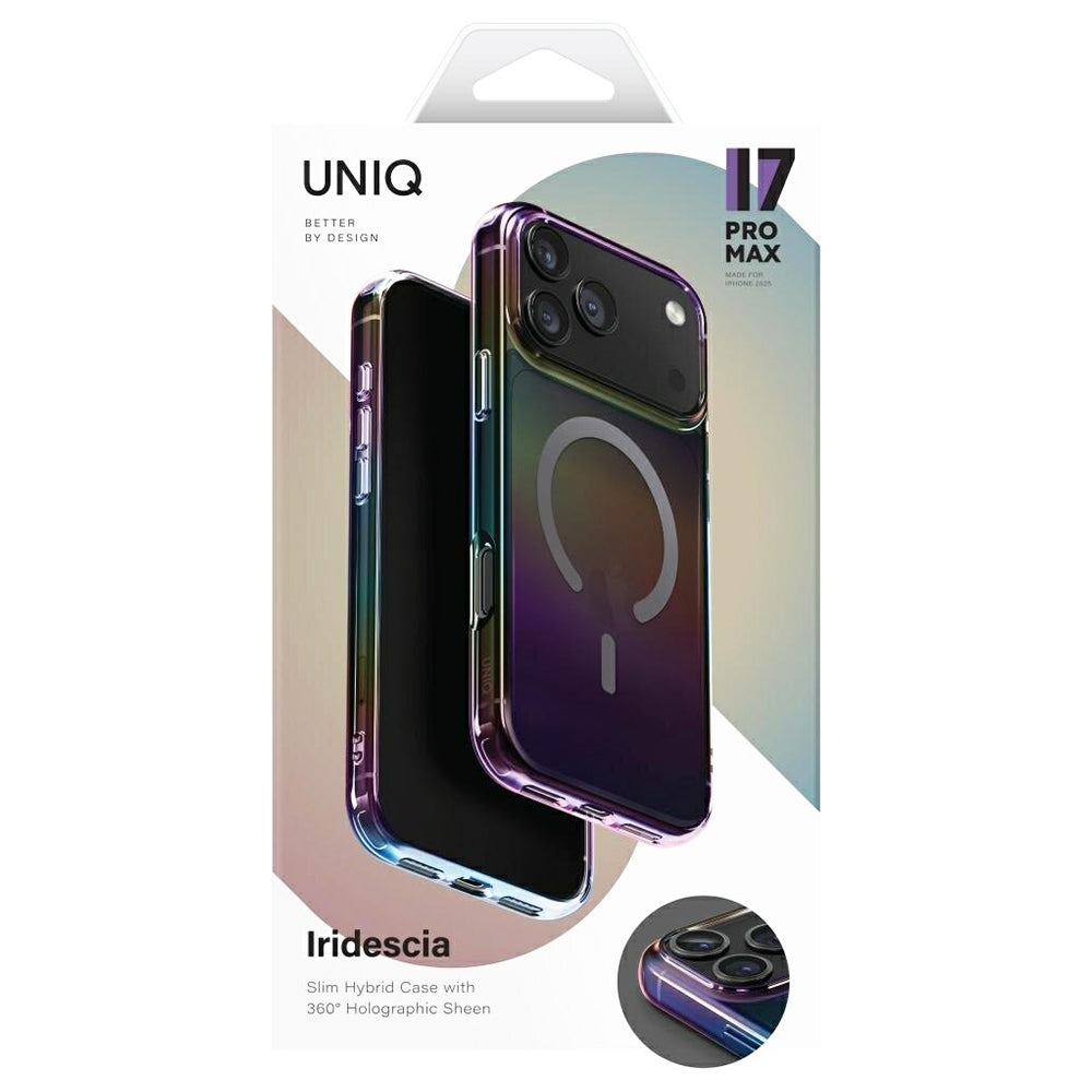 MagSafe cover til Apple iPhone 17 Pro, UNIQ, Iridescia MagClick, Aurora