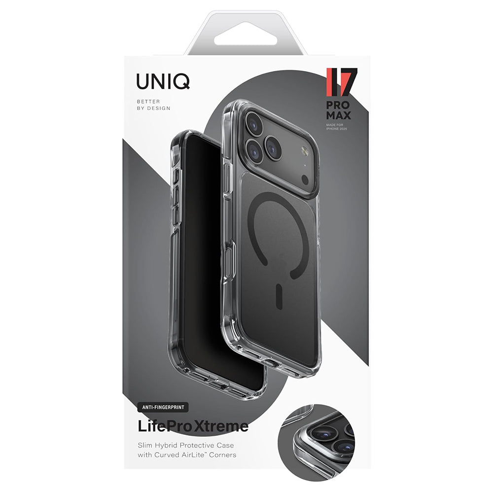 MagSafe cover til Apple iPhone 17 Pro, UNIQ, LifePro Xtreme MagClick, Sort