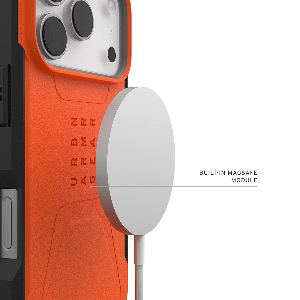 MagSafe-etui til Apple iPhone 17 Pro, Urban Armor Gear, Civilian, Orange