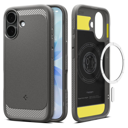 MagSafe cover til Apple iPhone 17, Spigen, Rugged Armor, Grå