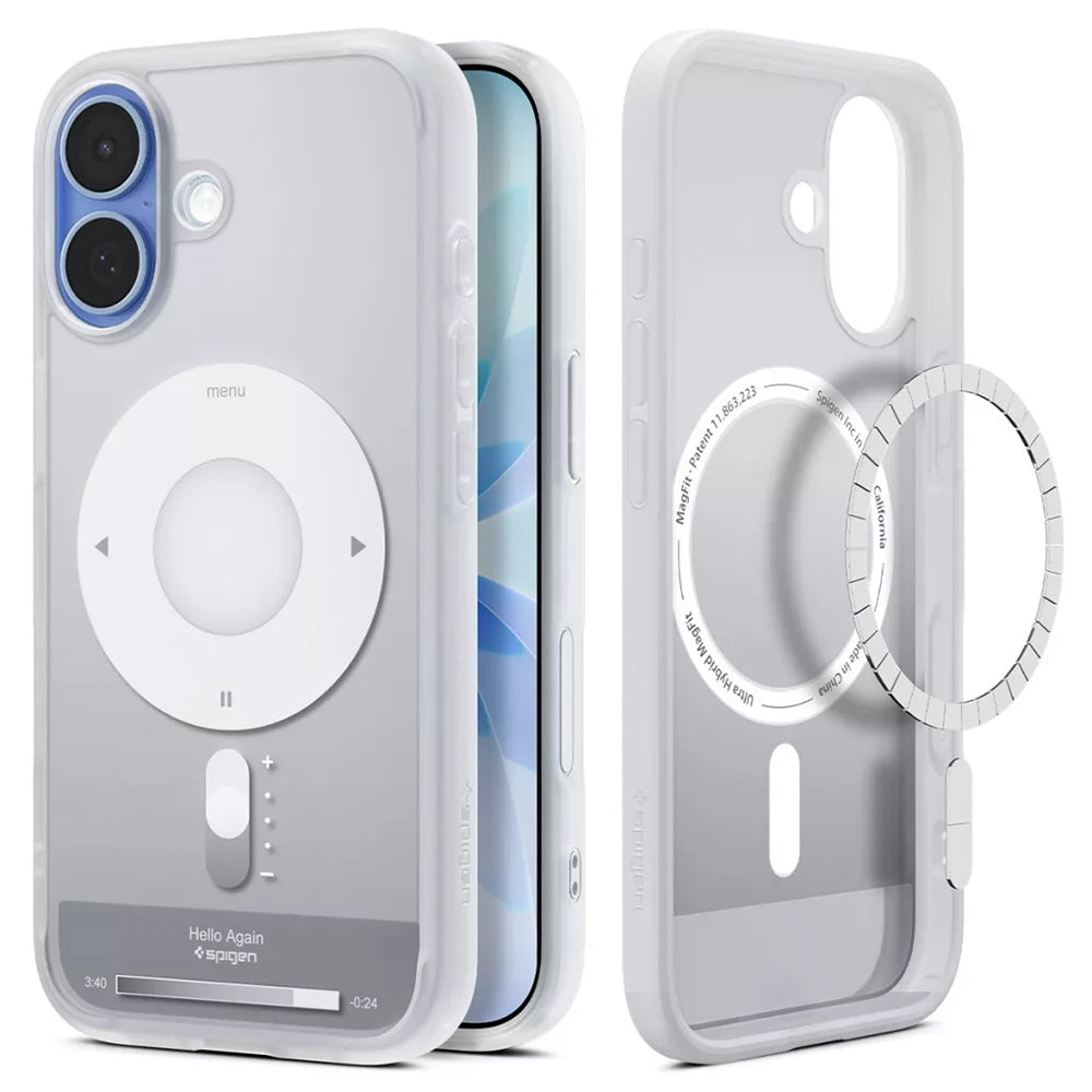 MagSafe cover til Apple iPhone 17, Spigen, Ultra Hybrid Classic, Sølvfarvet