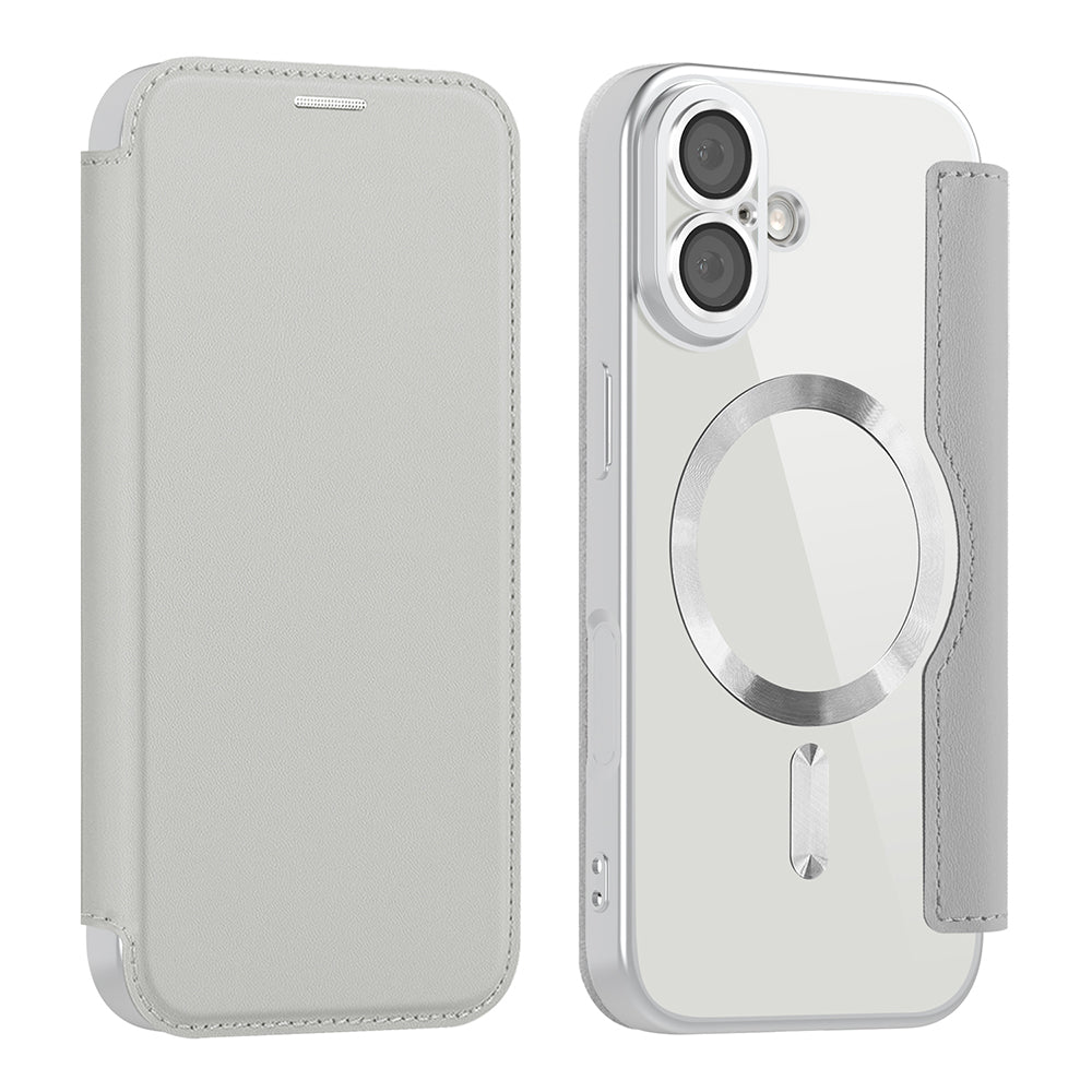 MagSafe cover til Apple iPhone 17, Techsuit, SmartMag Book, Grå