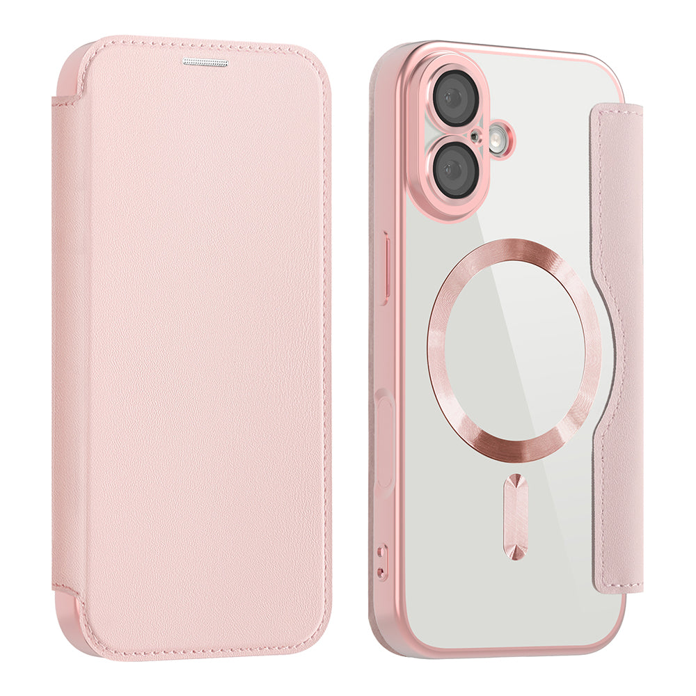 MagSafe cover til Apple iPhone 17, Techsuit, SmartMag Book, Pink
