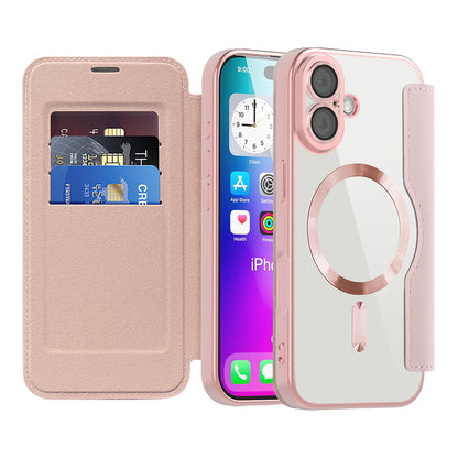 MagSafe cover til Apple iPhone 17, Techsuit, SmartMag Book, Pink