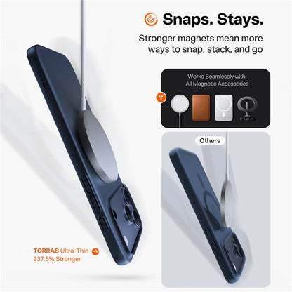 MagSafe cover til Apple iPhone 17, Torras, SlimFit, Transparent
