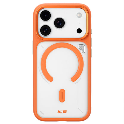 MagSafe-cover til Apple iPhone 18 Pro / 17 Pro, Blueo, varmeafledende stander, satinorange transparent
