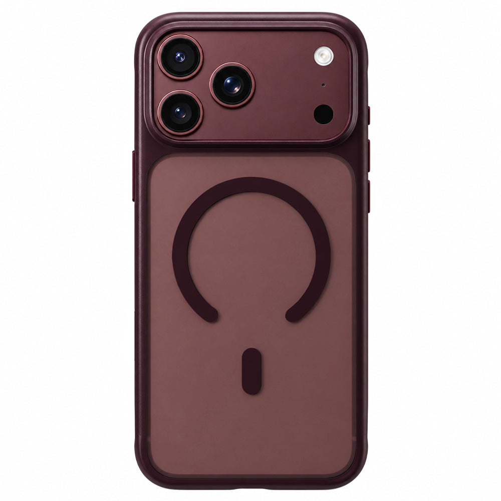 MagSafe Case for Apple iPhone 18 Pro / 17 Pro, Blueo, Skin-Friendly Anti-Drop, Satin Burgundy