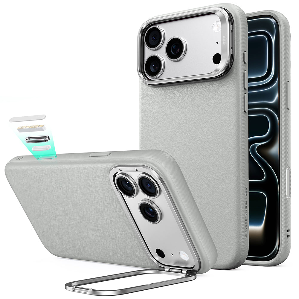 MagSafe-etui til Apple iPhone 18 Pro / 17 Pro, ESR, Atelier med Kickstand, Grå