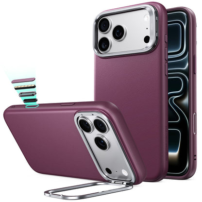 MagSafe-etui til Apple iPhone 18 Pro / 17 Pro, ESR, Atelier med Kickstand, Mørkerød Satinfinish
