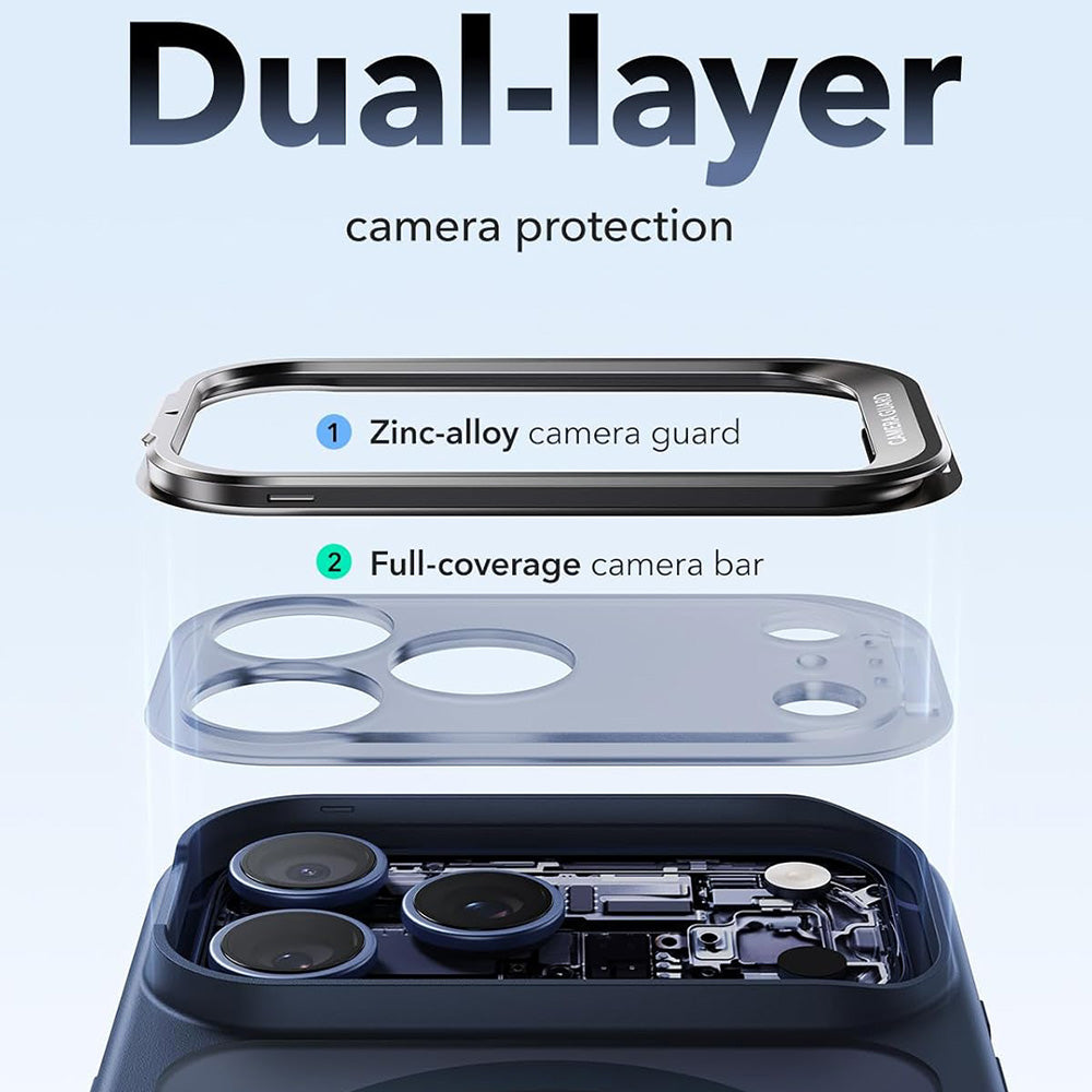MagSafe-etui til Apple iPhone 18 Pro / 17 Pro, ESR, Classic Hybrid Kickstand, Satinblå