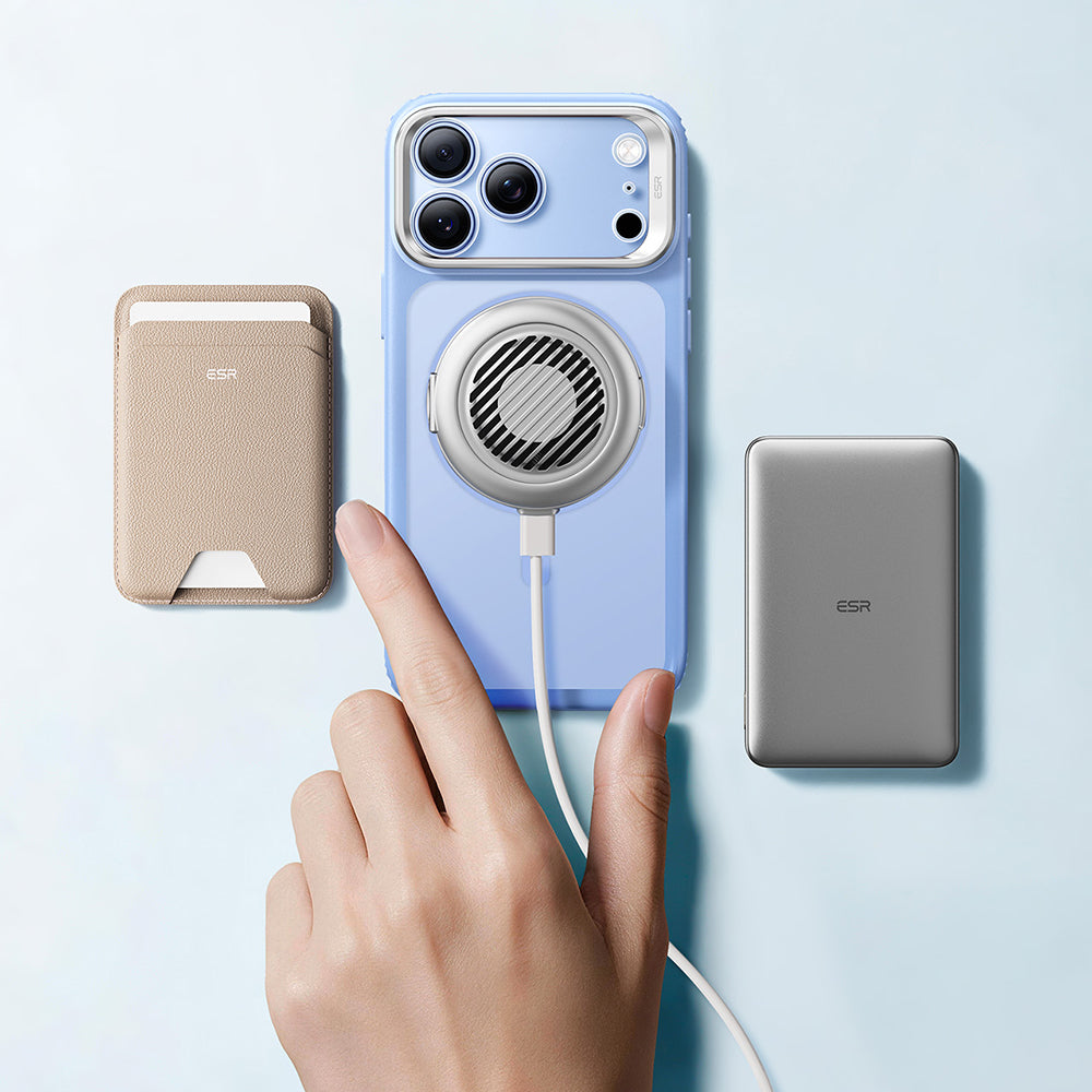 MagSafe-etui til Apple iPhone 18 Pro / 17 Pro, ESR, Classic Hybrid Kickstand, Satinblå