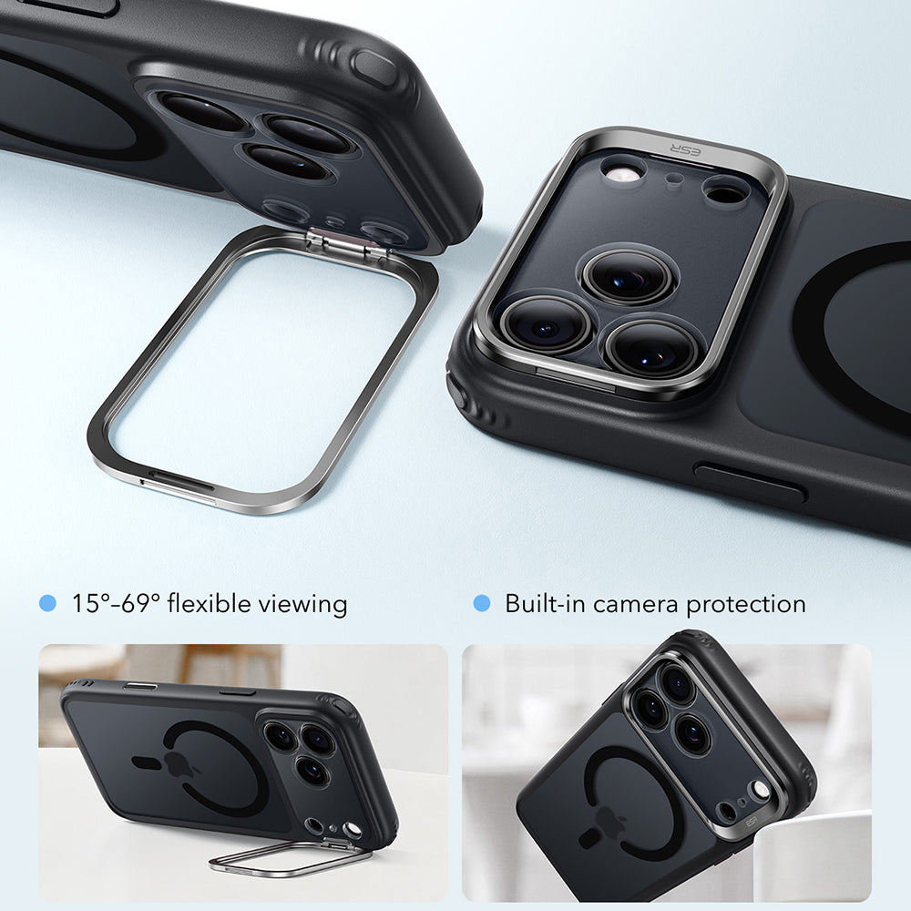 MagSafe-etui til Apple iPhone 18 Pro / 17 Pro, ESR, Classic Hybrid Kickstand, Mat Sort