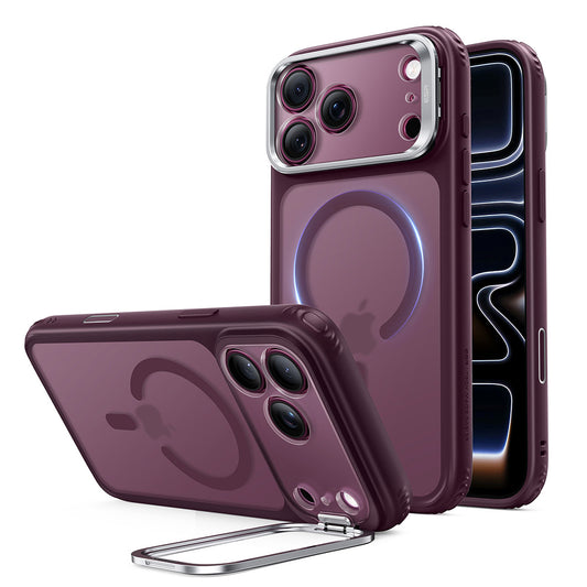 MagSafe-etui til Apple iPhone 18 Pro / 17 Pro, ESR, Classic Hybrid Kickstand, Mørk Rød Satin