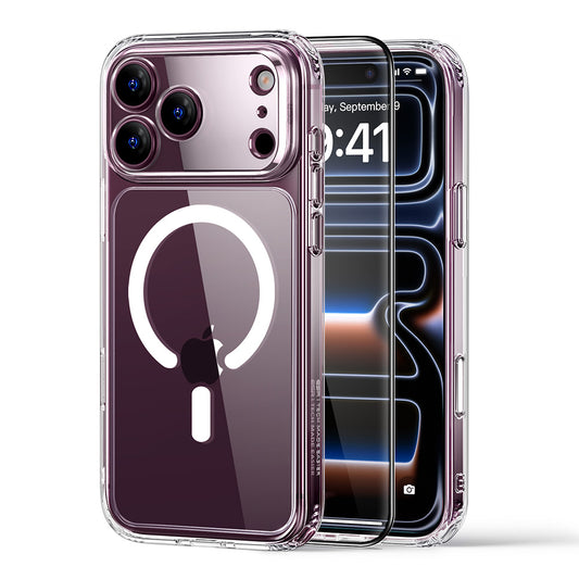 MagSafe-etui til Apple iPhone 18 Pro / 17 Pro, ESR, Classic Hybrid med skærmbeskytter, gennemsigtig