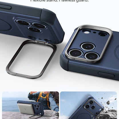 MagSafe-etui til Apple iPhone 18 Pro / 17 Pro, ESR, Cyber Armor Kickstand, Blå