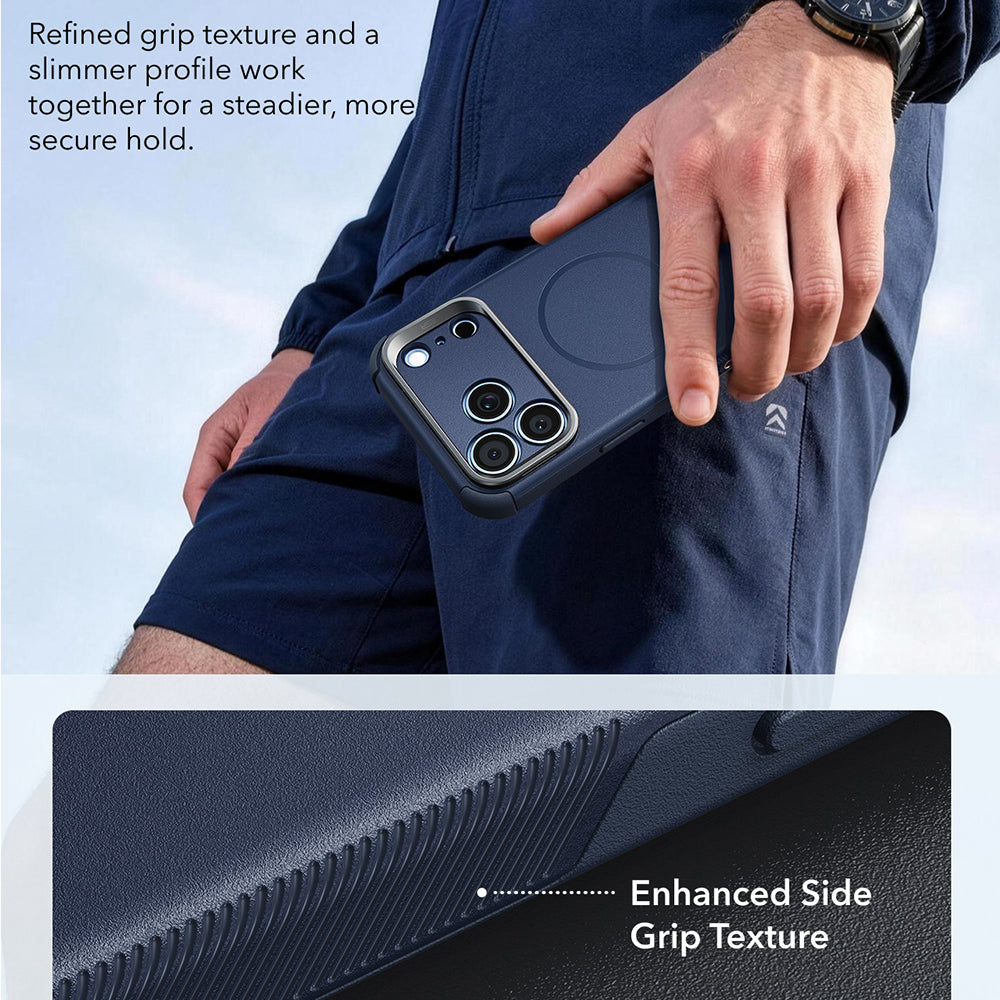 MagSafe-etui til Apple iPhone 18 Pro / 17 Pro, ESR, Cyber Armor Kickstand, Blå